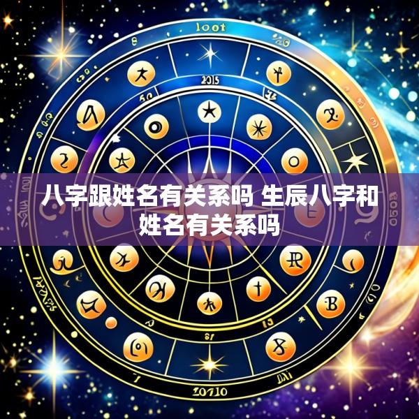 八字跟姓名有关系吗 生辰八字和姓名有关系吗