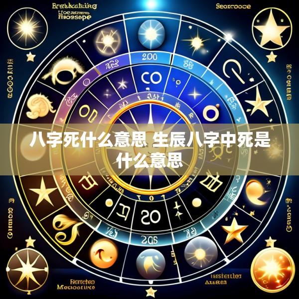 八字死什么意思 生辰八字中死是什么意思