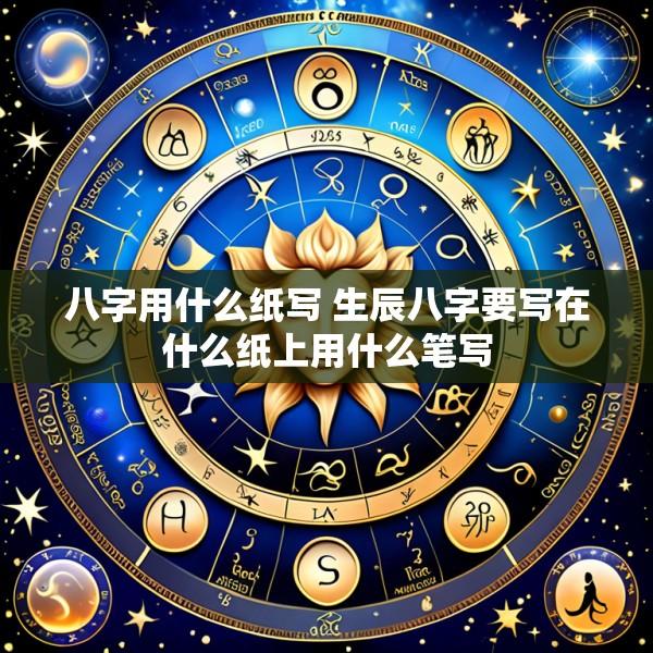 八字用什么纸写 生辰八字要写在什么纸上用什么笔写