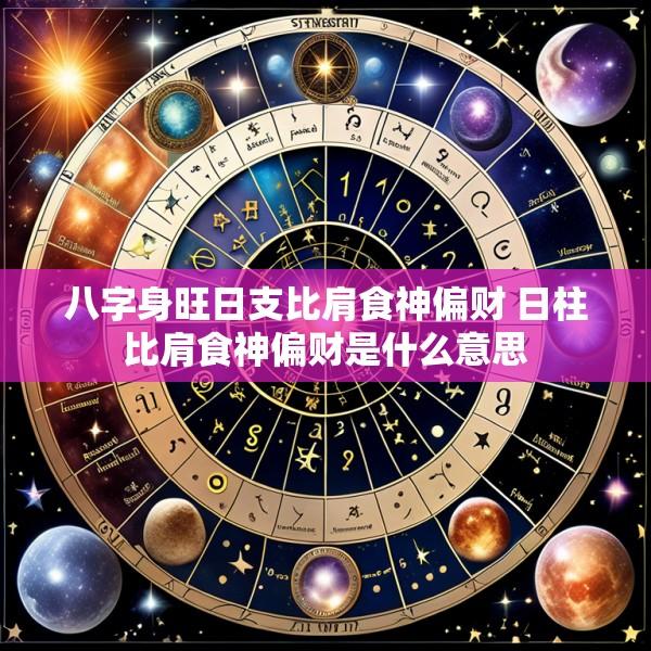 八字身旺日支比肩食神偏财 日柱比肩食神偏财是什么意思