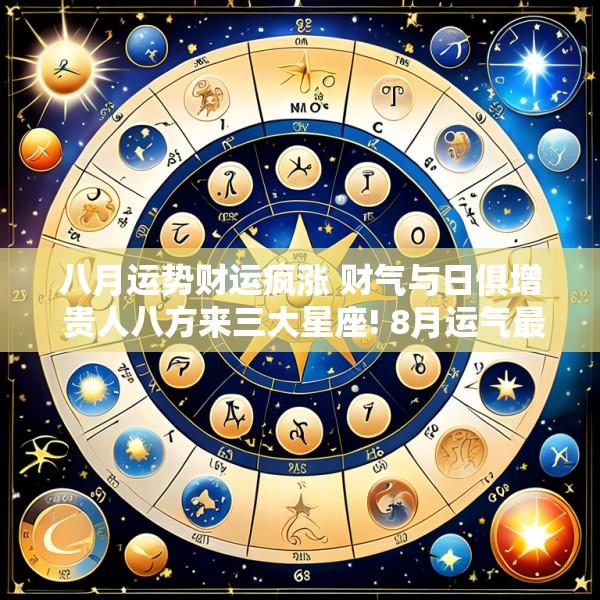 八月运势财运疯涨 财气与日俱增 贵人八方来三大星座! 8月运气最好的星座