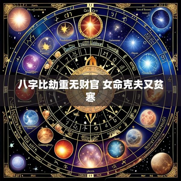 八字比劫重无财官 女命克夫又贫寒