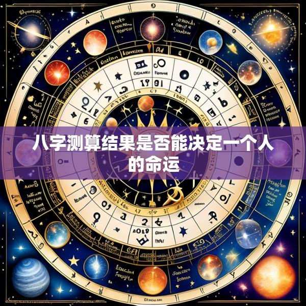 八字测算结果是否能决定一个人的命运