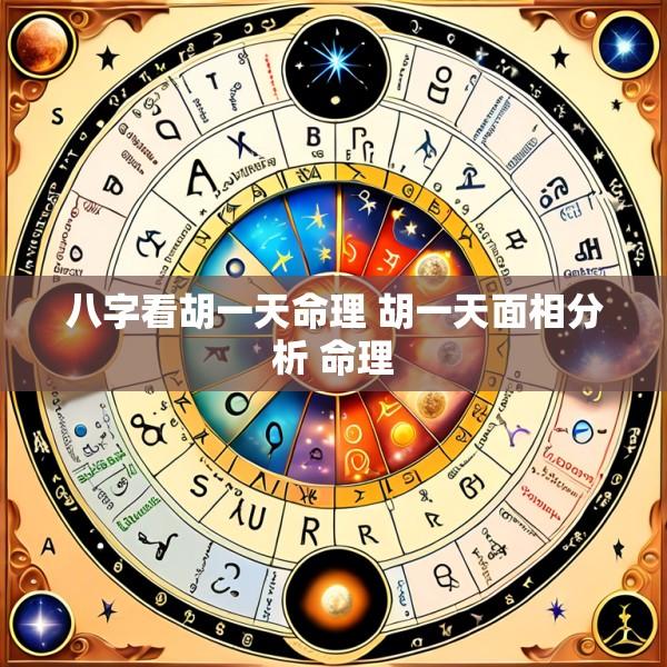 八字看胡一天命理 胡一天面相分析 命理
