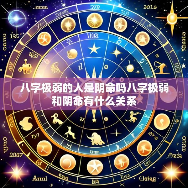 八字极弱的人是阴命吗八字极弱和阴命有什么关系