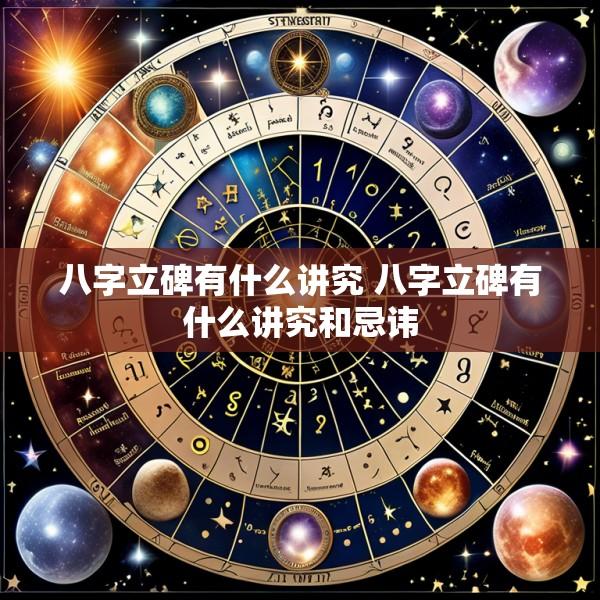 八字立碑有什么讲究 八字立碑有什么讲究和忌讳