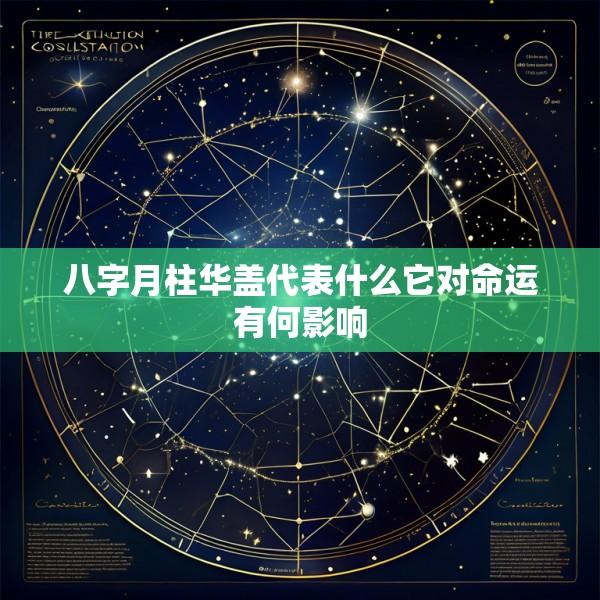 八字月柱华盖代表什么它对命运有何影响