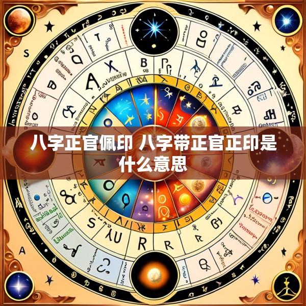 八字正官佩印 八字带正官正印是什么意思
