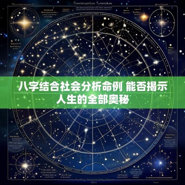 八字结合社会分析命例 能否揭示人生的全部奥秘