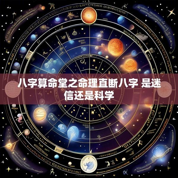 八字算命堂之命理直断八字 是迷信还是科学