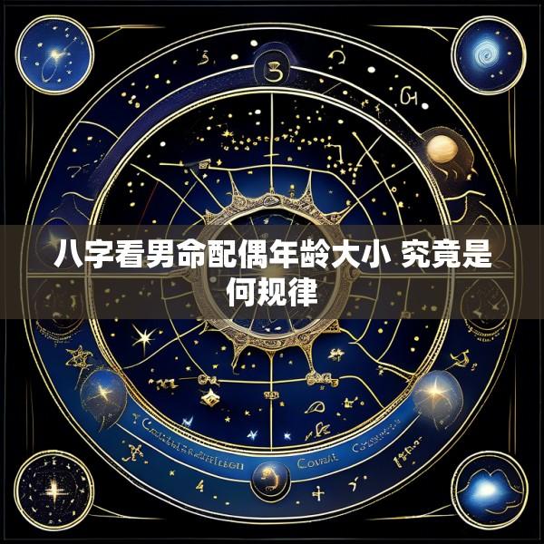 八字看男命配偶年龄大小 究竟是何规律