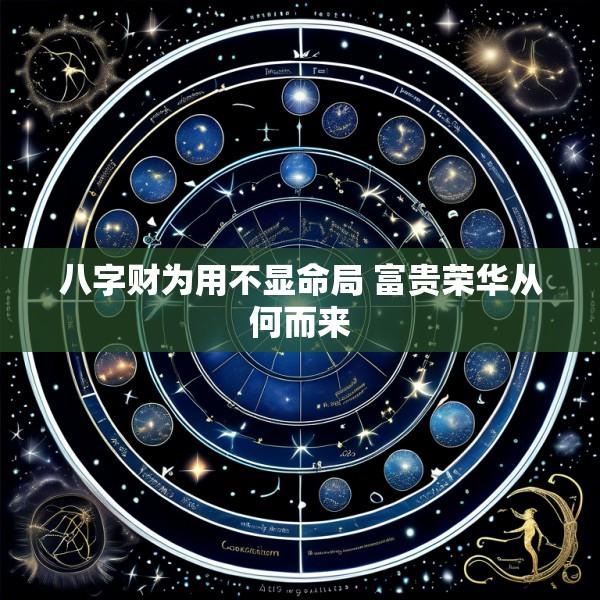 八字财为用不显命局 富贵荣华从何而来