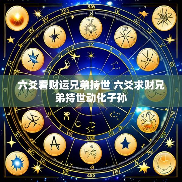 六爻看财运兄弟持世 六爻求财兄弟持世动化子孙