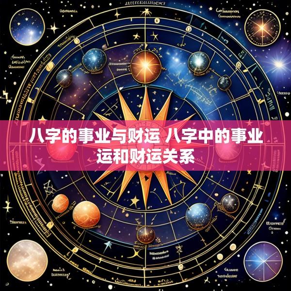 八字的事业与财运 八字中的事业运和财运关系