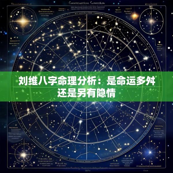 刘维八字命理分析：是命运多舛还是另有隐情
