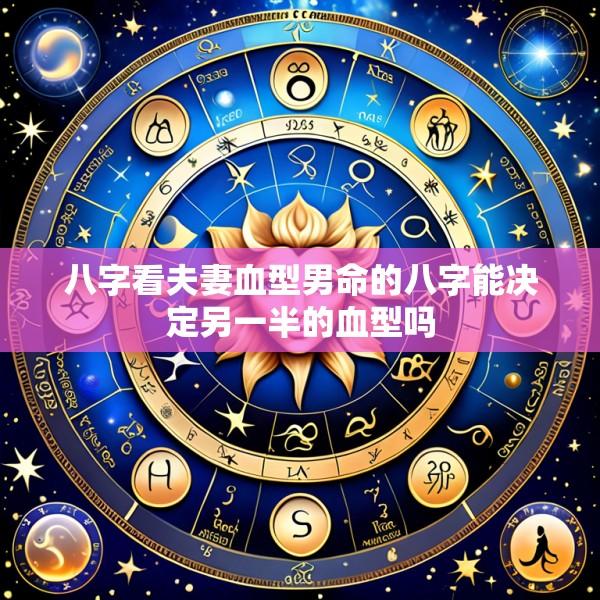 八字看夫妻血型男命的八字能决定另一半的血型吗