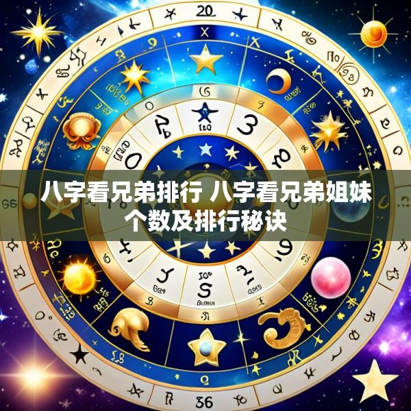八字看兄弟排行 八字看兄弟姐妹个数及排行秘诀