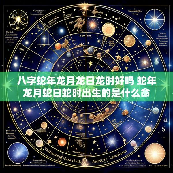 八字蛇年龙月龙日龙时好吗 蛇年龙月蛇日蛇时出生的是什么命