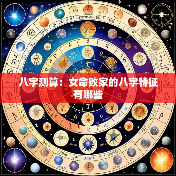 八字测算：女命败家的八字特征有哪些