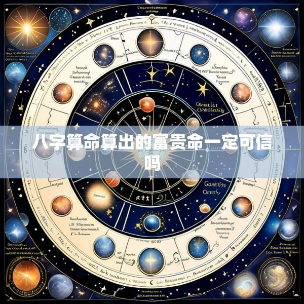 八字算命算出的富贵命一定可信吗