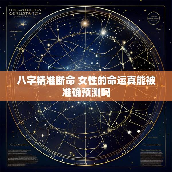 八字精准断命 女性的命运真能被准确预测吗