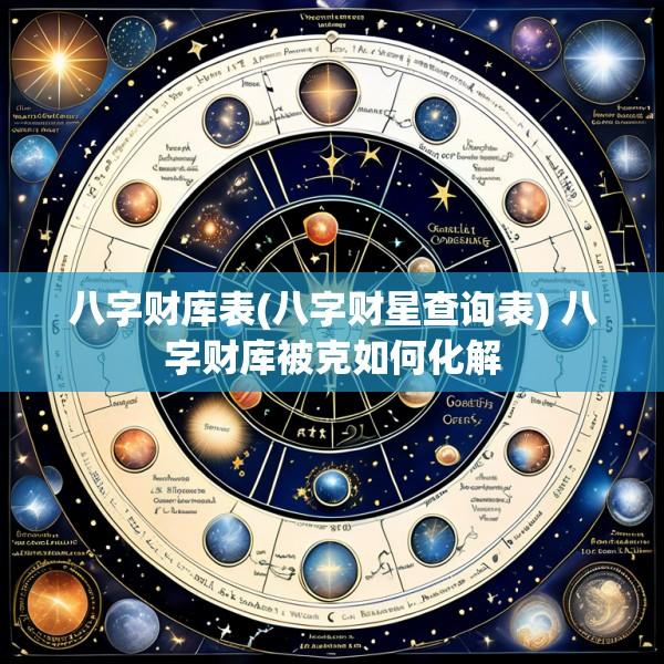 八字财库表(八字财星查询表) 八字财库被克如何化解