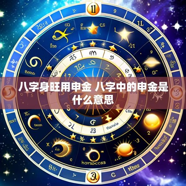 八字身旺用申金 八字中的申金是什么意思