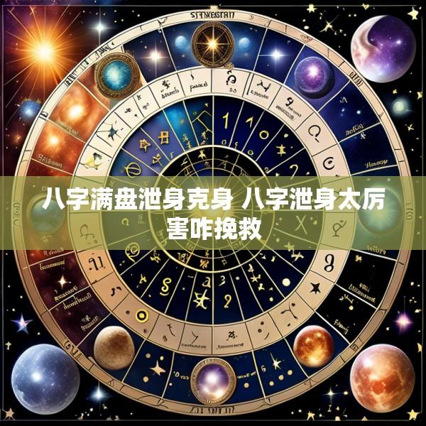 八字满盘泄身克身 八字泄身太厉害咋挽救