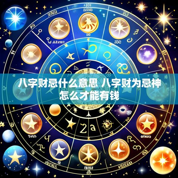 八字财忌什么意思 八字财为忌神怎么才能有钱