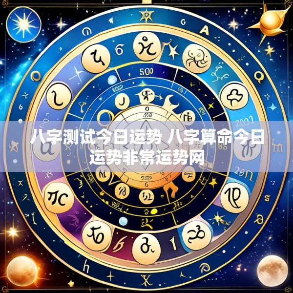 八字测试今日运势 八字算命今日运势非常运势网