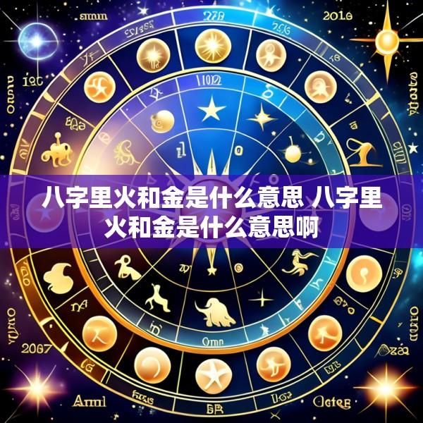 八字里火和金是什么意思 八字里火和金是什么意思啊