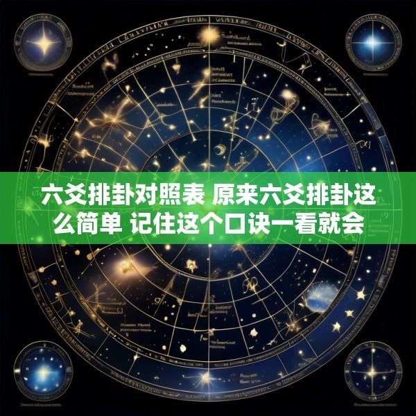 六爻排卦对照表 原来六爻排卦这么简单 记住这个口诀一看就会