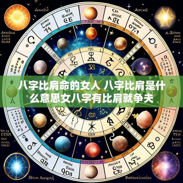 八字比肩命的女人 八字比肩是什么意思女八字有比肩就争夫