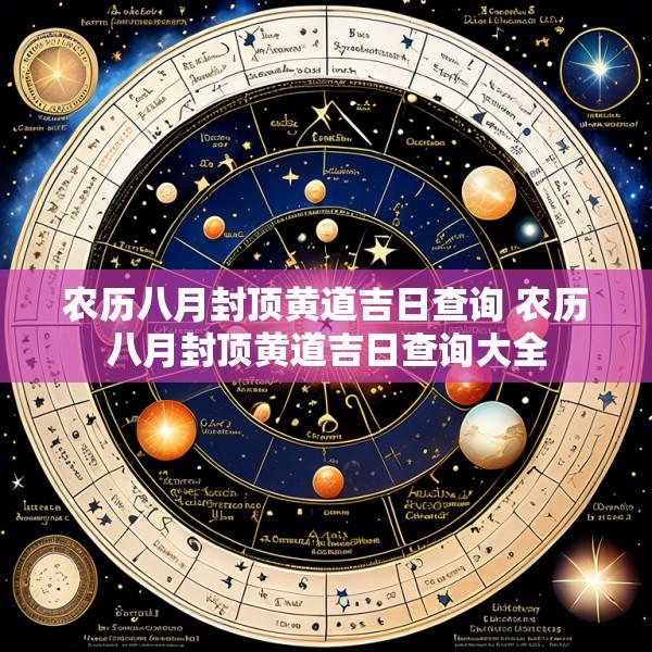 农历八月封顶黄道吉日查询 农历八月封顶黄道吉日查询大全