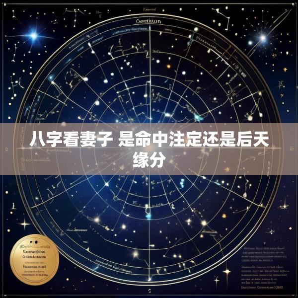 八字看妻子 是命中注定还是后天缘分