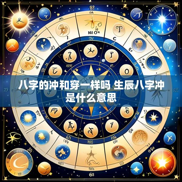 八字的冲和穿一样吗 生辰八字冲是什么意思