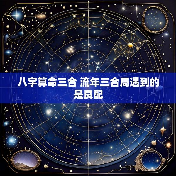 八字算命三合 流年三合局遇到的是良配