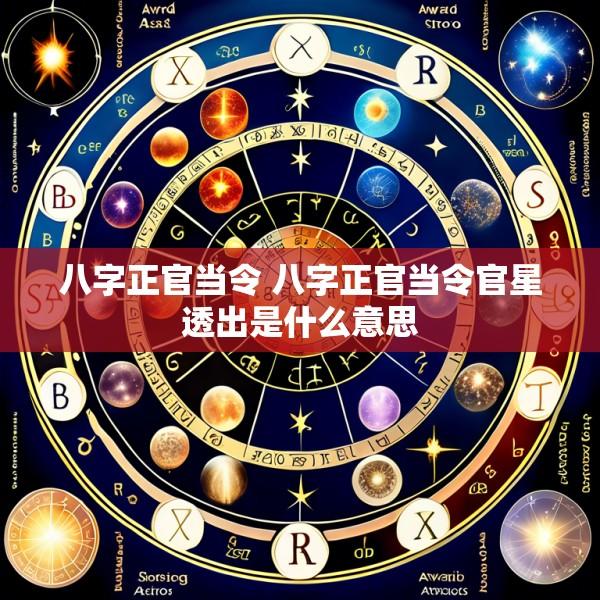 八字正官当令 八字正官当令官星透出是什么意思