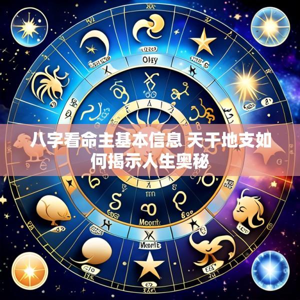 八字看命主基本信息 天干地支如何揭示人生奥秘