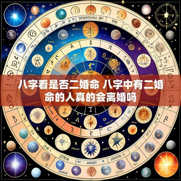 八字看是否二婚命 八字中有二婚命的人真的会离婚吗