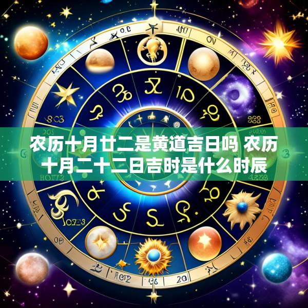 农历十月廿二是黄道吉日吗 农历十月二十二日吉时是什么时辰
