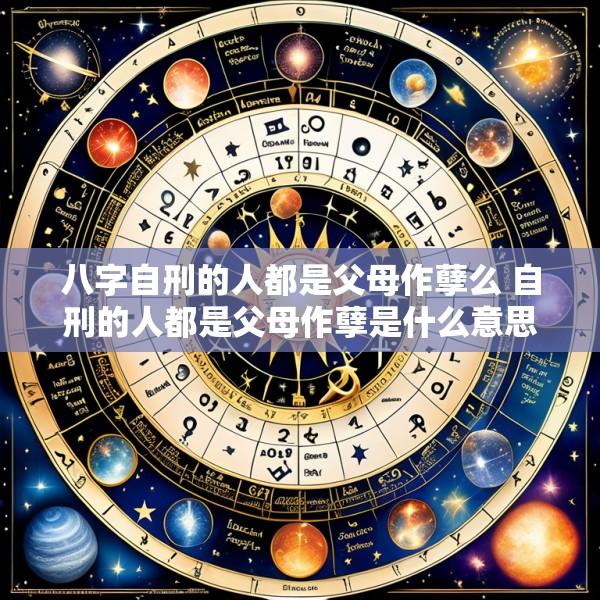 八字自刑的人都是父母作孽么 自刑的人都是父母作孽是什么意思