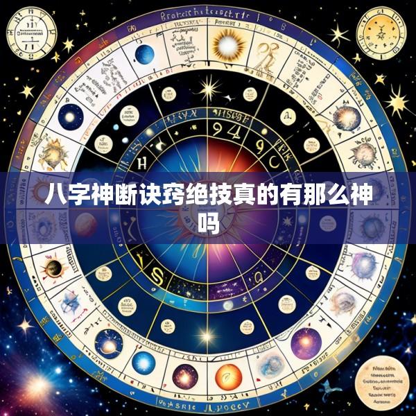 八字神断诀窍绝技真的有那么神吗
