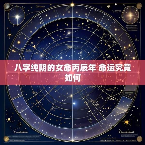 八字纯阴的女命丙辰年 命运究竟如何