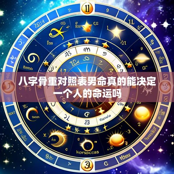 八字骨重对照表男命真的能决定一个人的命运吗