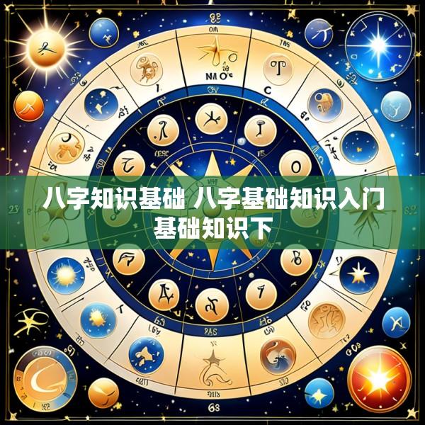 八字知识基础 八字基础知识入门基础知识下