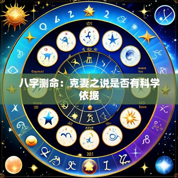八字测命：克妻之说是否有科学依据