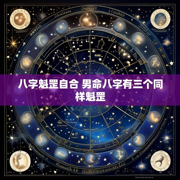 八字魁罡自合 男命八字有三个同样魁罡