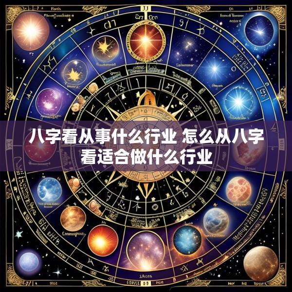 八字看从事什么行业 怎么从八字看适合做什么行业