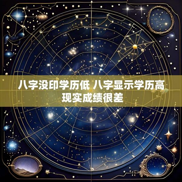 八字没印学历低 八字显示学历高 现实成绩很差